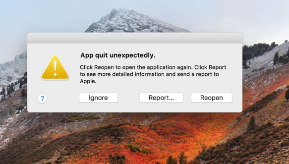 App Quit Unexpectedly Mac Fix